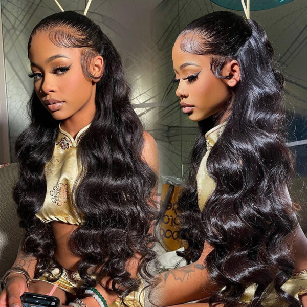 Neemaliz HD Lacefrontal Bodywave Wig 200% density
